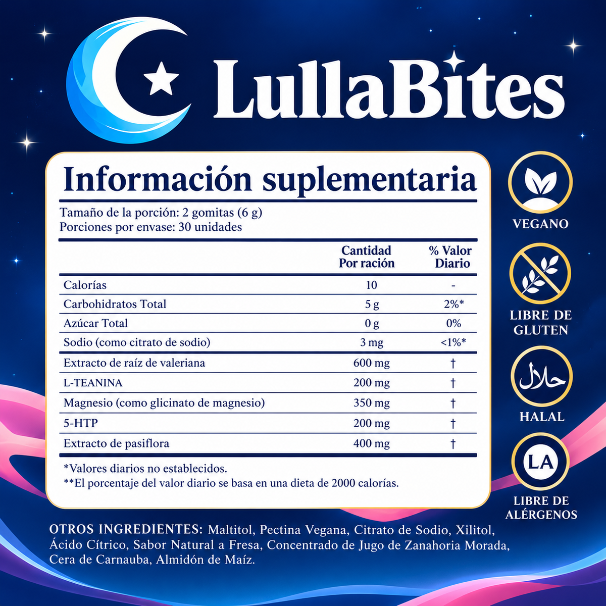 ⭐ Gomitas para Dormir Lullabites – Sweet Strawberry