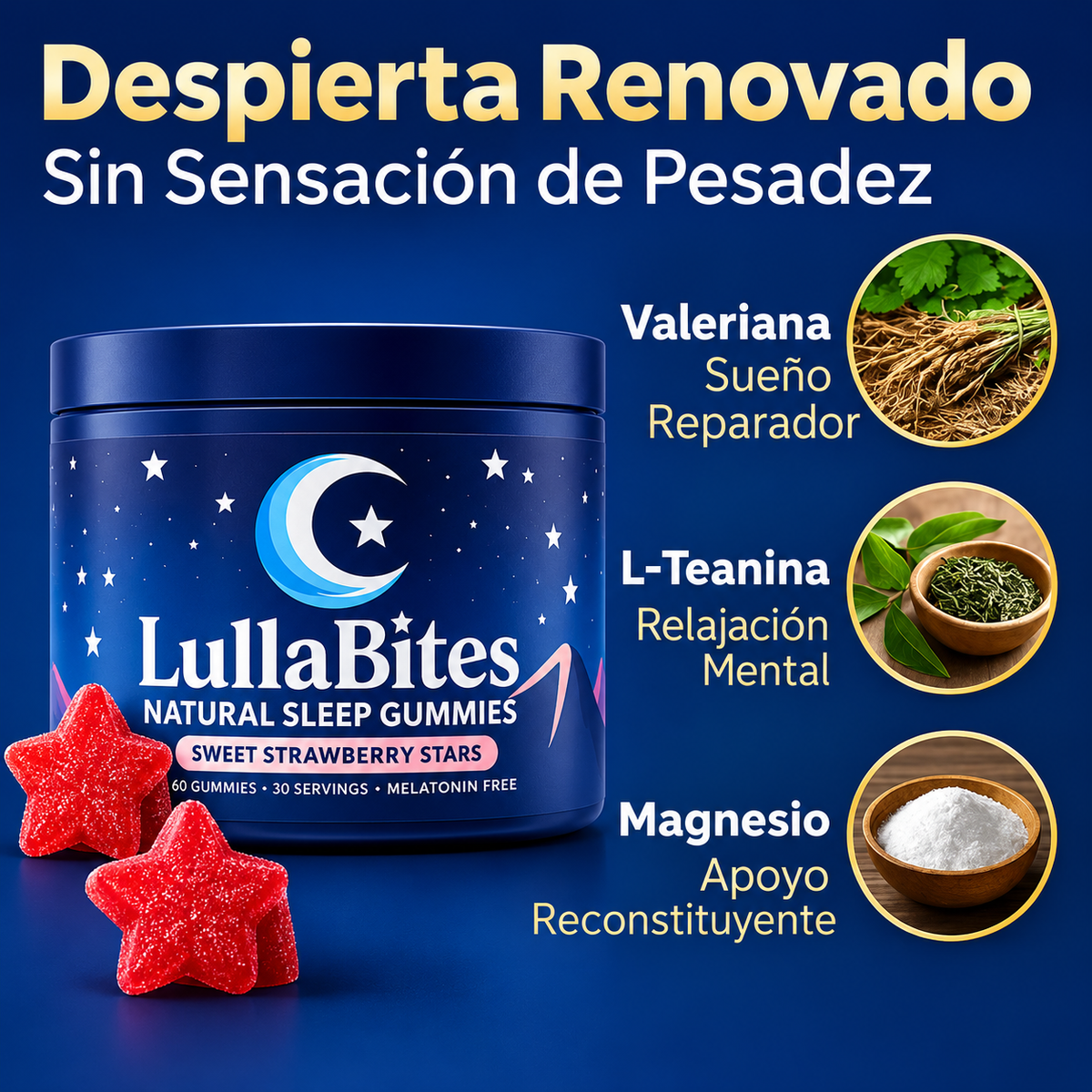 ⭐ Gomitas para Dormir Lullabites – Sweet Strawberry